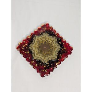 Resin Wall Art - Red, Gold, Handmade, New